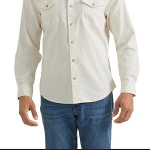 Wrangler Men's Cream Long Sleeve Shirt jacket type 3xl